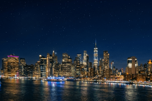 ノイズを抑えた夜景写真