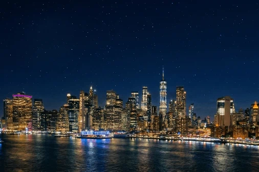 ノイズを抑えた夜景写真