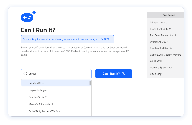 Can You Run It テストステップ1