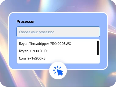 PCの構成を入力