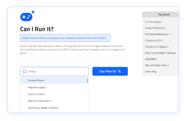 Can You Run It テストステップ1